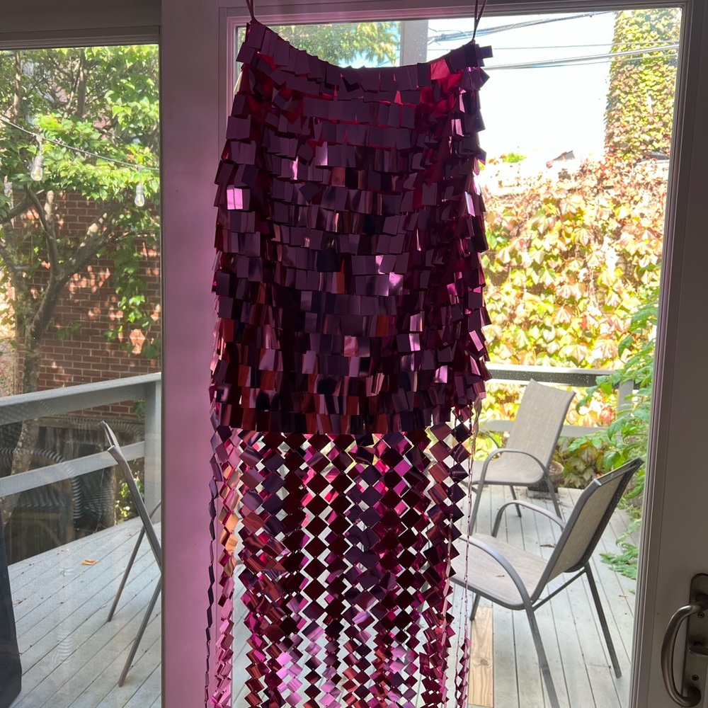 Jonathan Simkhai Pink Sequin Skirt - Picture 3 of 4